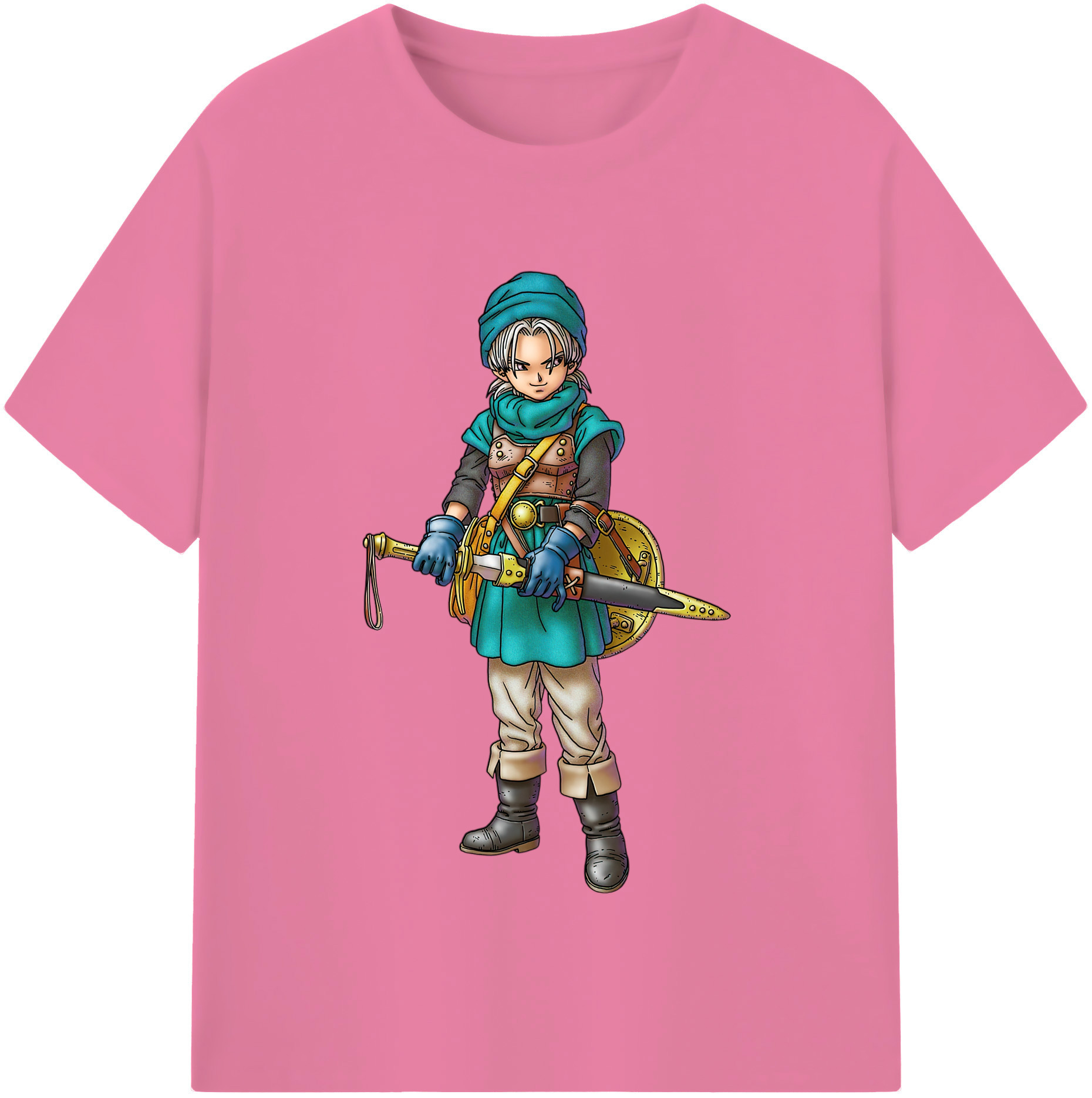 （画像用） ドラゴンクエスト Doragon Kuesuto Dragon Quest 綿100％半袖Tシャツ（フロントプリント）